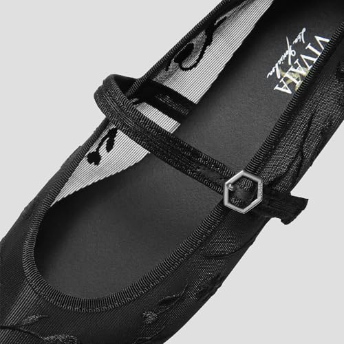 Image of VIVAIA Women's Margot Mary Jane Square-Toe Ballet Flats