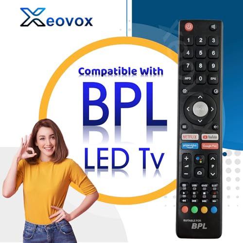 Image of Remote for BPL LED Tv Suitable for BPL Smart Android 4k LED UHD HD LED Tv with Hotkeys Without Voice Command