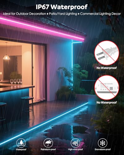 Tira LED RGB 20FT COB Impermeable IP67 Dimmable miniatura 3