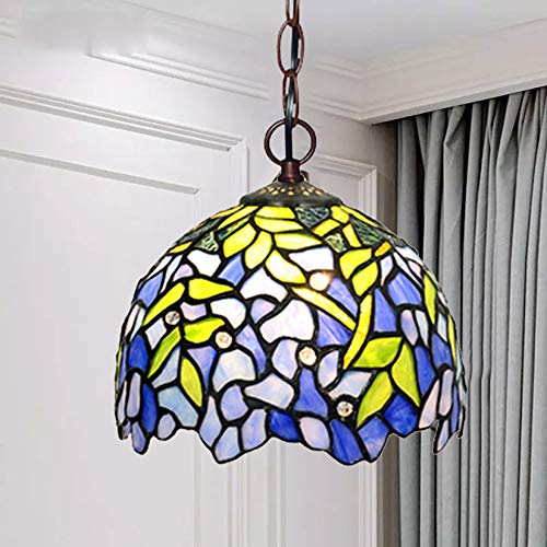 Lampe à fleurs en vitrail vintage pour illuminer chaleureusement le salon