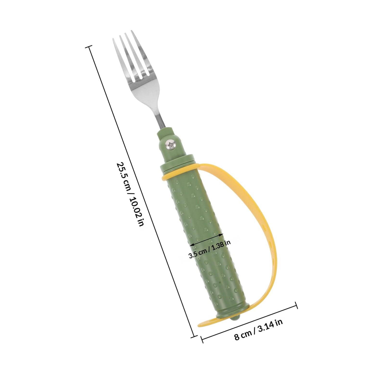 Cubiertos Adaptativos de Acero Inoxidable Mango Ergonómico, Tenedor y Cuchara Ajustables en Ángulo para Personas Mayores y Discapacitadas, Utensilios Antitemblor para Asistencia