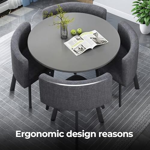 image for Huariifowm Round Dining Table Set – Simple Small Square Table with 4
