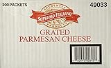Supremo Italiano Natural Grated Parmesan Cheese, Restaurant Quality, No Refrigeration Needed, Sealed and Great for Pizza, 200 Packets