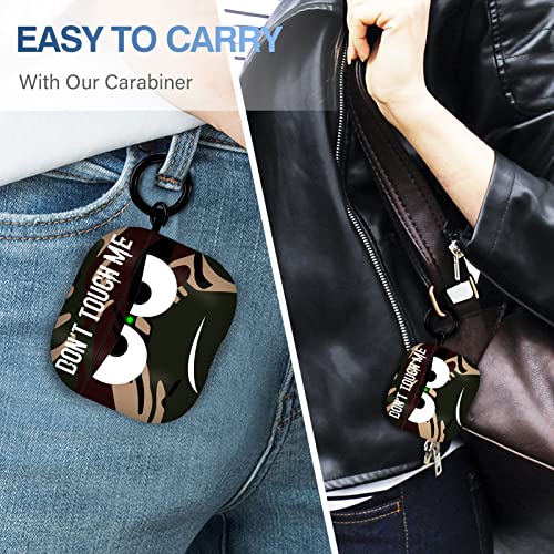 Image of for Airpods 3 Case 2021, Don't Touch Me for Airpods Cover with Keychain /Lanyard Soft Cute Shockproof Cover for Women Men Compatible with for Airpods 3 Charging Case,Brown