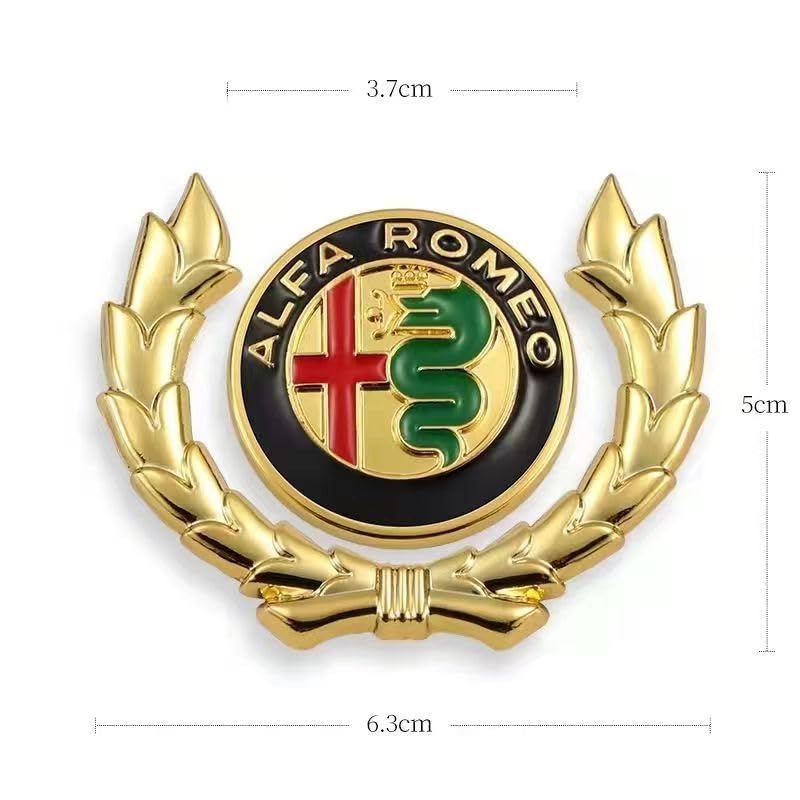 Autocollant Logo 3D Métal Alfa Romeo Tonale – Emblème Badge Q4 Noir, Tuning Coffre / Calandre / Aile