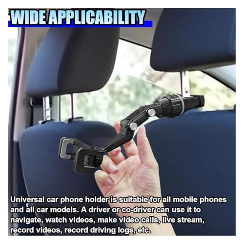 Rearview Mirror Phone Mount Holder for Car, 360° Rotating Adjustable Car Green - 第 9/13 張圖片