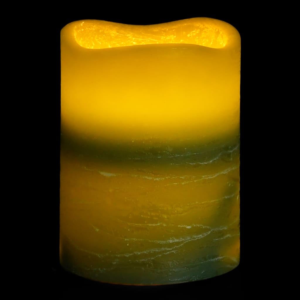 24 candele a LED con telecomando, bianco caldo, candele a colonna in vera cera, senza fiamma, dimmerabili, con timer, funzionamento a batteria, per soggiorno, giardino, matrimonio, decorazione