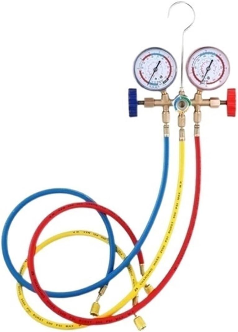 LOGEA Pressure Sensor Switch Car R12 R22 R404A R134A Air Conditioning Refrigerant Manifold Pressure Gauge Set