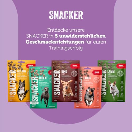 MERA Snacker Geflügel & Rind (je 1 x 200g), weiche Hundeleckerli getreidefrei | Hunde Leckerlis ideal fürs Training oder als Hundesnack | kalorienarme Leckerli Hund | Soft Dog Treats