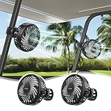 A2C 2-Pack Rechargeable Golf Cart Fan, 3 Speed...