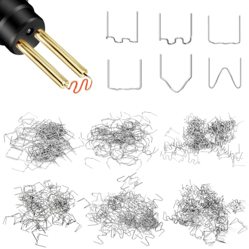Image of Serplex Plastic Welding Staples 600Pcs, 6 Types, Bumper Repair | Joins Cracks, Helps Reinforce Bumper Repairs, Plastic Staples, 600Pcs in 6 Types, Usage Guidance