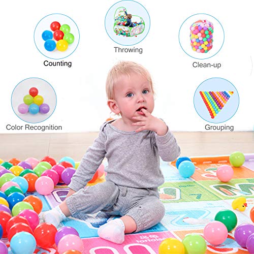 Modereve 100 Pack Balls For Ball Tent, Bpa Free Colorful Plastic Balls Baby Play Balls For Ball Pit, Bounce House, Baby Pool & Playhouse #TOP4