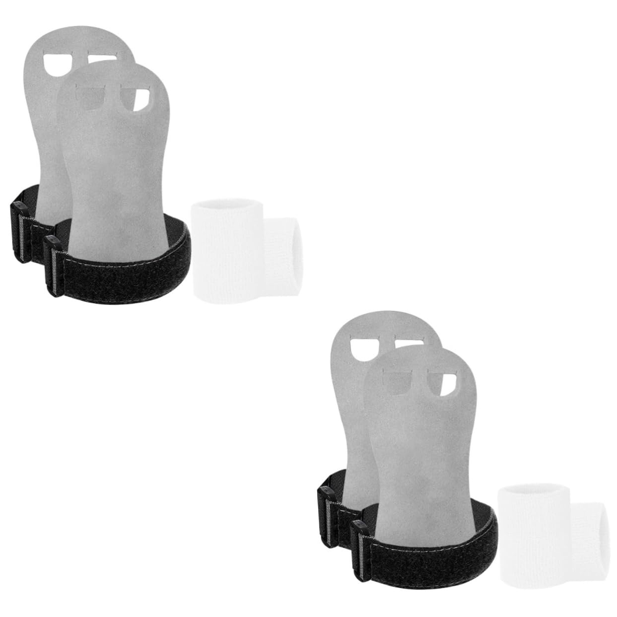 Yardwe 2sets Gymnastics Grips Wrist Straps for Boy Girl Youth Weightlifting Supplies Flexible Wear-Resistant Hand for Training Exercise