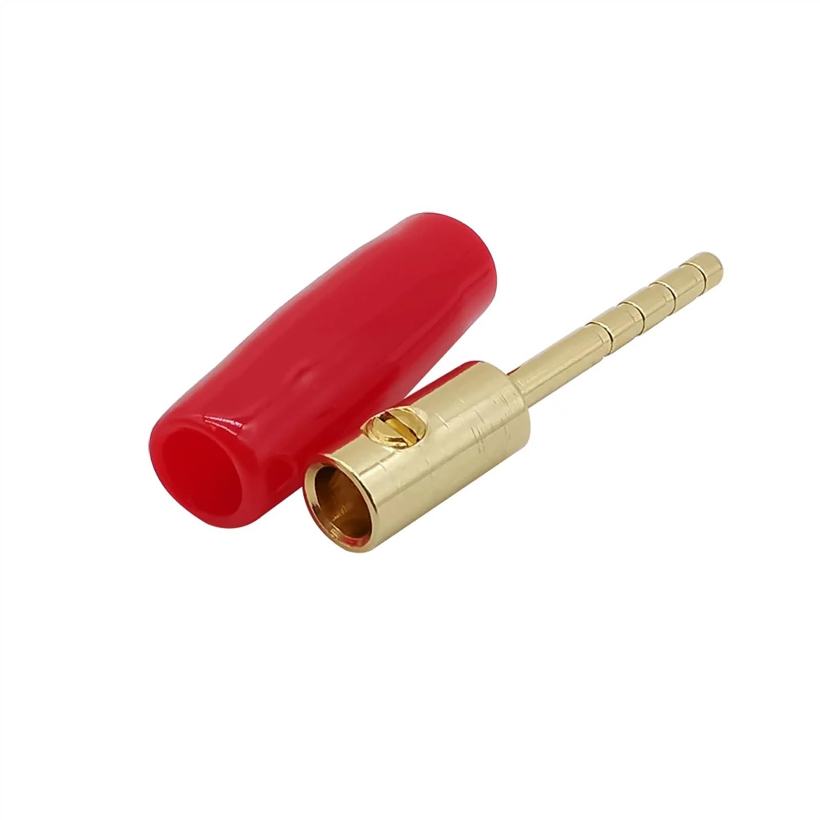 Adaptateur de Prise Banane en cuivre plaqué Or, Broche de 2mm, bornes Banane à Broche Droite, fiches de Haut-Parleur, connecteur de câblage, 8 pièces