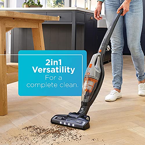 Image of BLACK+DECKER Powerseries Cordless Stick Vacuum Cleaner & Hand Vac, 2-in-1, Titanium Gray (HSVB420J)