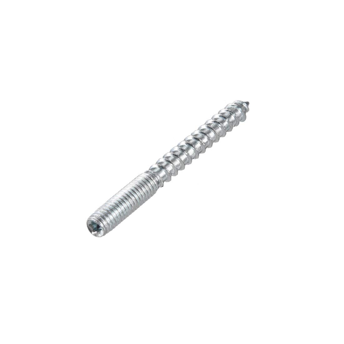 M6 Hanger Bolts Length 2-3/8"(60mm) Double Headed Bolts Self-Tapping Screw 6mm Wood Joint Furniture Legs 8pcs