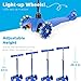 Best Choice Products Kids Mini Kick Scooter Toy w/Light-Up Wheels, Height Adjustable T-Bar, Foot Break - Blue