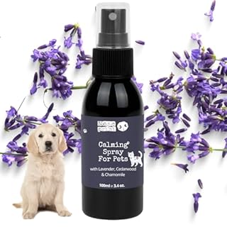 Spray calmante a base di erbe per animali domestici, 100 ml, spray naturale per casa e viaggio con lavanda, camomilla, legno di cedro, riduce lo stress e l'ansia in cani e gatti, da usare su