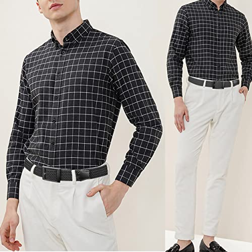 Belt Elastic Stretch Woven Braided Belt for Men Women Plus Size Black Rectangle Business Buckle2