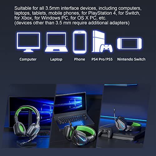 Gaming-over-ear-headset, volumeregeling Game-koptelefoon Comfort Ruisonderdrukking voor PS4 voor computer - Afbeelding 6
