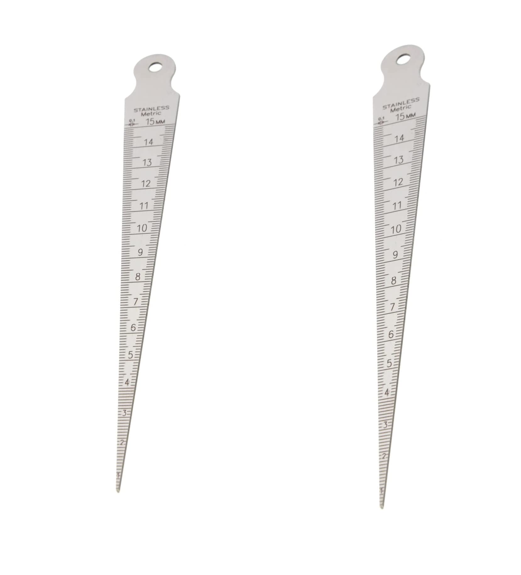 Bore gauge/Taper Gage 1-15mm 1/32-5/8 Inch Stainless Steel Taper Welding Gauge Inch & Metric Feeler Gap Hole Measure Tool (PACK OF 2) (B09YNV9TYV) Amazon Price History, Amazon Price Tracker
