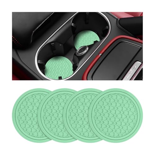 Portavasos para coche antideslizante color verde claro miniatura 1