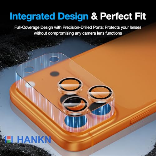 HANKN for iPhone 17 Pro Camera Lens Protector Tempered Glass Cover, Clear - image 3