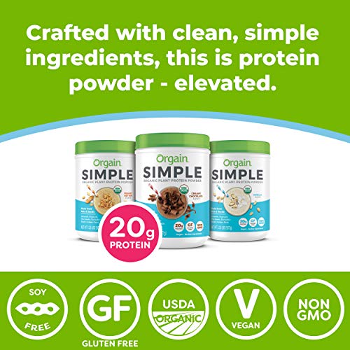 Orgain Simple Plant Protein Powder, Creamy Chocolate - Image 4