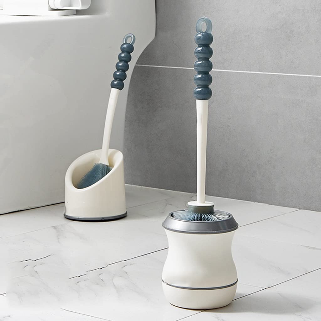 Moderno set di scopino per WC in silicone, supporto creativo in plastica, ecologico, accessori per la casa, design salvaspazio per una facile conservazione