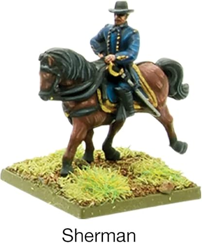 Miniatura 6 de Polvo negro Batallas épicas Comandantes de la Unión de Guerra Civil Americana Comandantes Militares Mesa Superior Wargaming Modelo de Plástico Kit