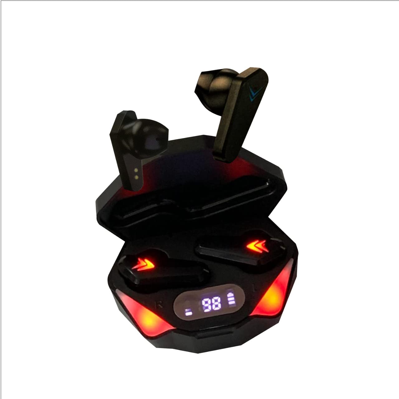 ionX Sporty G7 Bluetooth TWS True Wireless in Ear Earbuds with Mic, Gamming 35Hrs Playtime, Passive Noise Cancellation, BT5.0 Earphone, Sweat Resistant 365 Days Warranty (Black)