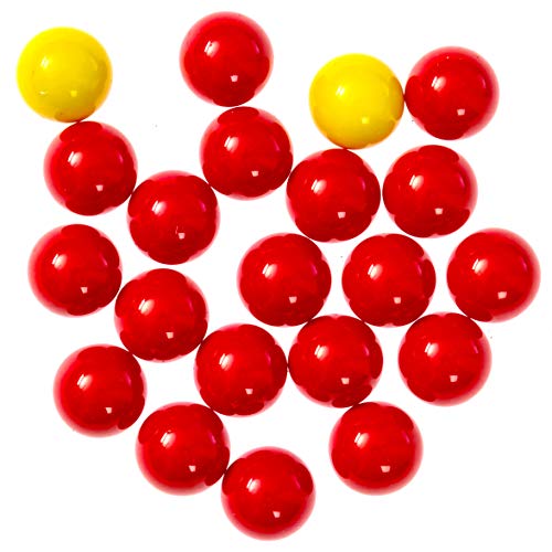 Impresa Replacement Marbles For Hungry Hungry Hippos - 21 Pieces - Includes 19 Red Balls With 2 Extra Yellow Balls - Great For Replacing Lost Or Damaged Game Pieces #TOP4