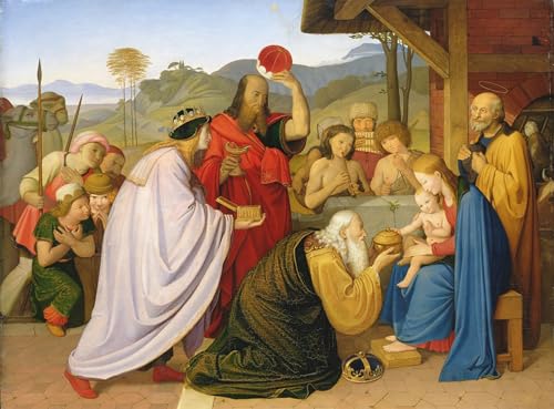 Peinture murale l'Adoration des Rois pour créer une ambiance sereine au salon
