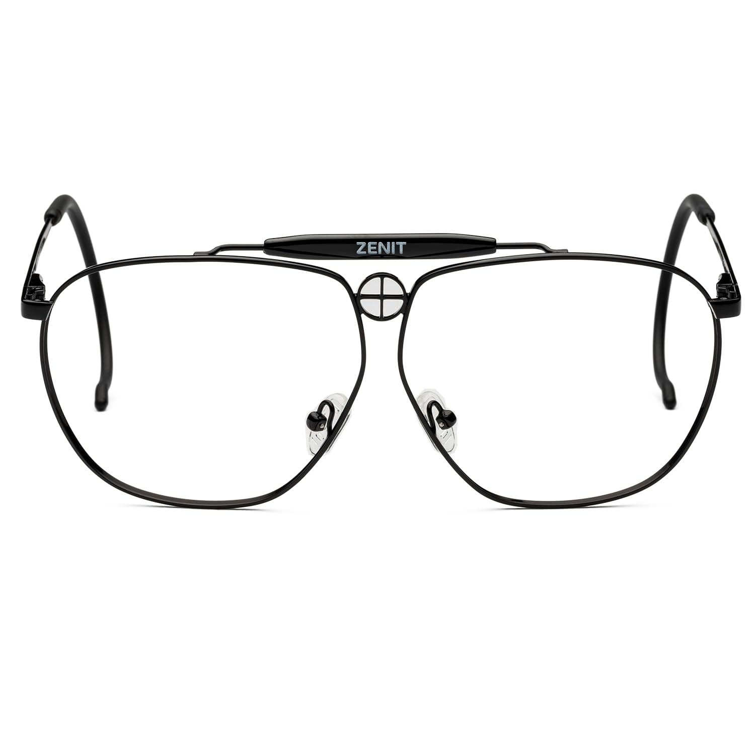 Gafas de tiro y caza graduables personalizables amarillo y marrón montura negra