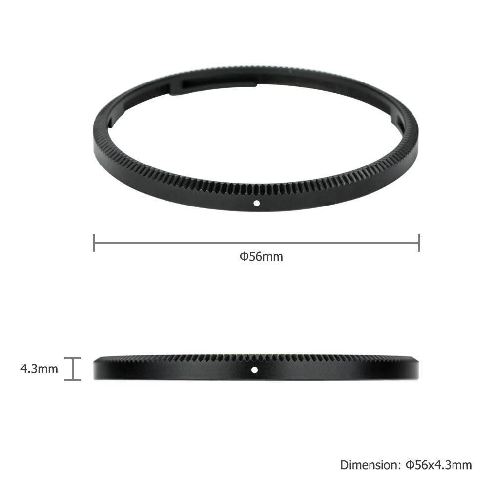 JJC Metallring Ringkappe Adapter für Ricoh GR III GRIII GR3 DSLR Digital Kamera, ersetzt für Ricoh GN-1 Akzentring - schwarz