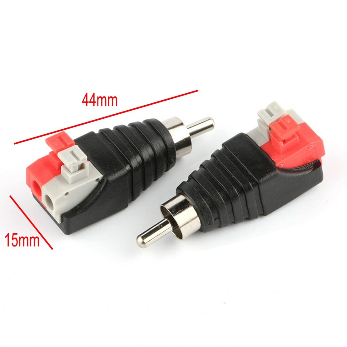 JZK 10 Pcs RCA to Speaker Wire Adapter, Subwoofer Speaker Phono RCA