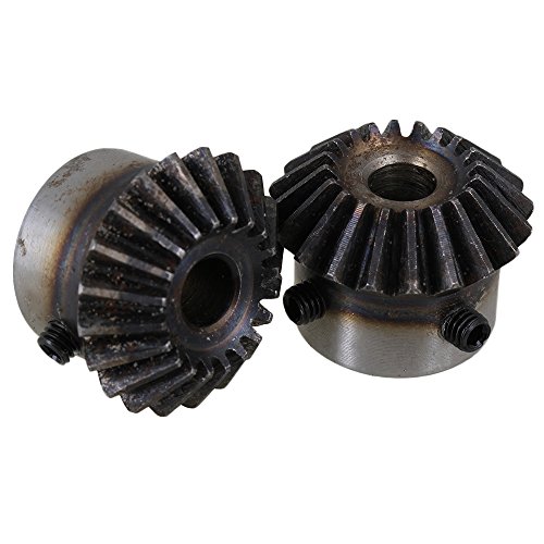 CNBTR 45 Steel 1.5 Modulus Silver 8mm Hole Diameter Tapered Bevel Gear Wheel