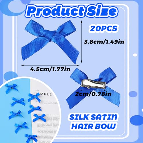 Pinzas mini azul para el cabello paquete 20 piezas miniatura 2