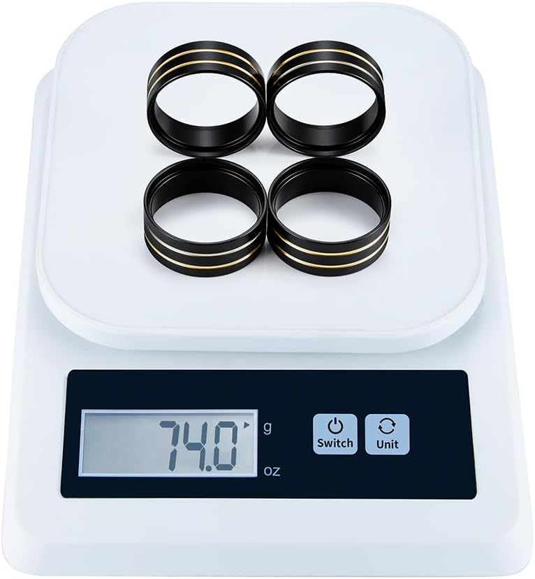 MORLORDY 1.3" Brass Inner Beadlock Rings - 87g/4Pcs 1.3inch Wheel Weights for 1/24 1/18 RC Crawler Like SCX24 Gladiator Bronco C10 JLU Deadbolt TRX4M Bronco Defender (Black)