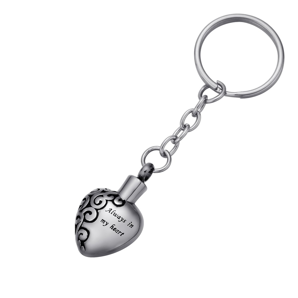 FCZDQ Stainless Steel Cremation Keychain - Memorial Keepsake For Ashes, In My Heart