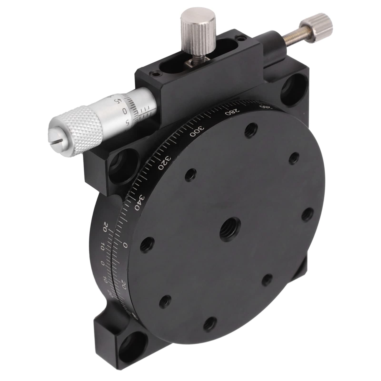 Plataforma de Desplazamiento Manual Ejes R Etapa Lineal Giratoria Mesa Deslizante de 360° Plataforma Giratoria Rodamiento de Precisión Etapa de Ajuste Deslizante para Maquinaria