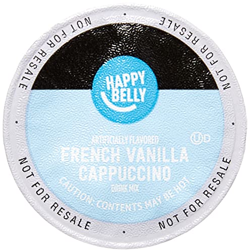 Happy Belly Cappuccino Coffee Pods Light Roast Compatible with 2.0 K-Cup Brewers, French Vanilla Flavored, 24 Count, 12.7 Ounce - image 5