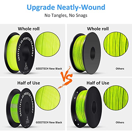 Image of Geeetech 1.75mm PLA 3D Printer Filament, 1kg Spool (2.2lbs), Upgrade Tidy Winding Tangle-Free, Dimensional Accuracy + /- 0.03mm, Apple Green