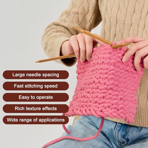 Image of INNDUN Blanket Yarn 8 Pack of 100g /3.5oz - Rose Pink Chenille Yarn 6 Super Bulky - Knitting, Crocheting & Crafts Chunky Yarn