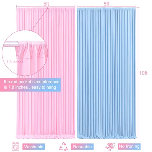 Cortinas Fondo Fotográfico 10x10 Rosa Azul 2 Paneles miniatura 5