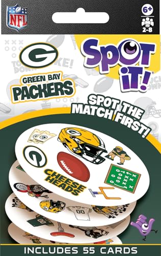 MasterPieces Game Day - NFL Green Bay Packers Spot It Game For Kids, Adults, and Family