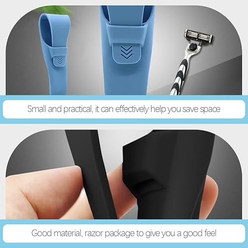 Miniatura 8 de Beavorty Maquinillas de afeitar para hombre 3 unids silicona Razor Cover Safety Razor Case Shaving Travel Cover Safety Razor Covers Mens Razors