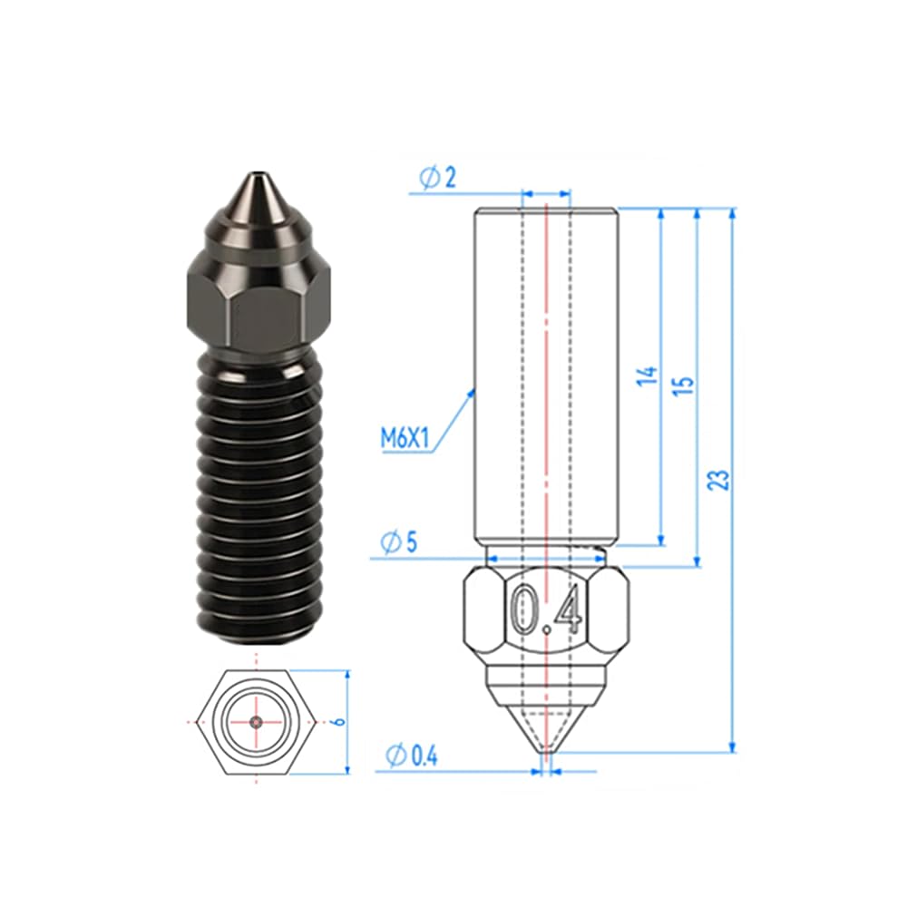 Versterkte stalen nozzles voor 3D-printers
