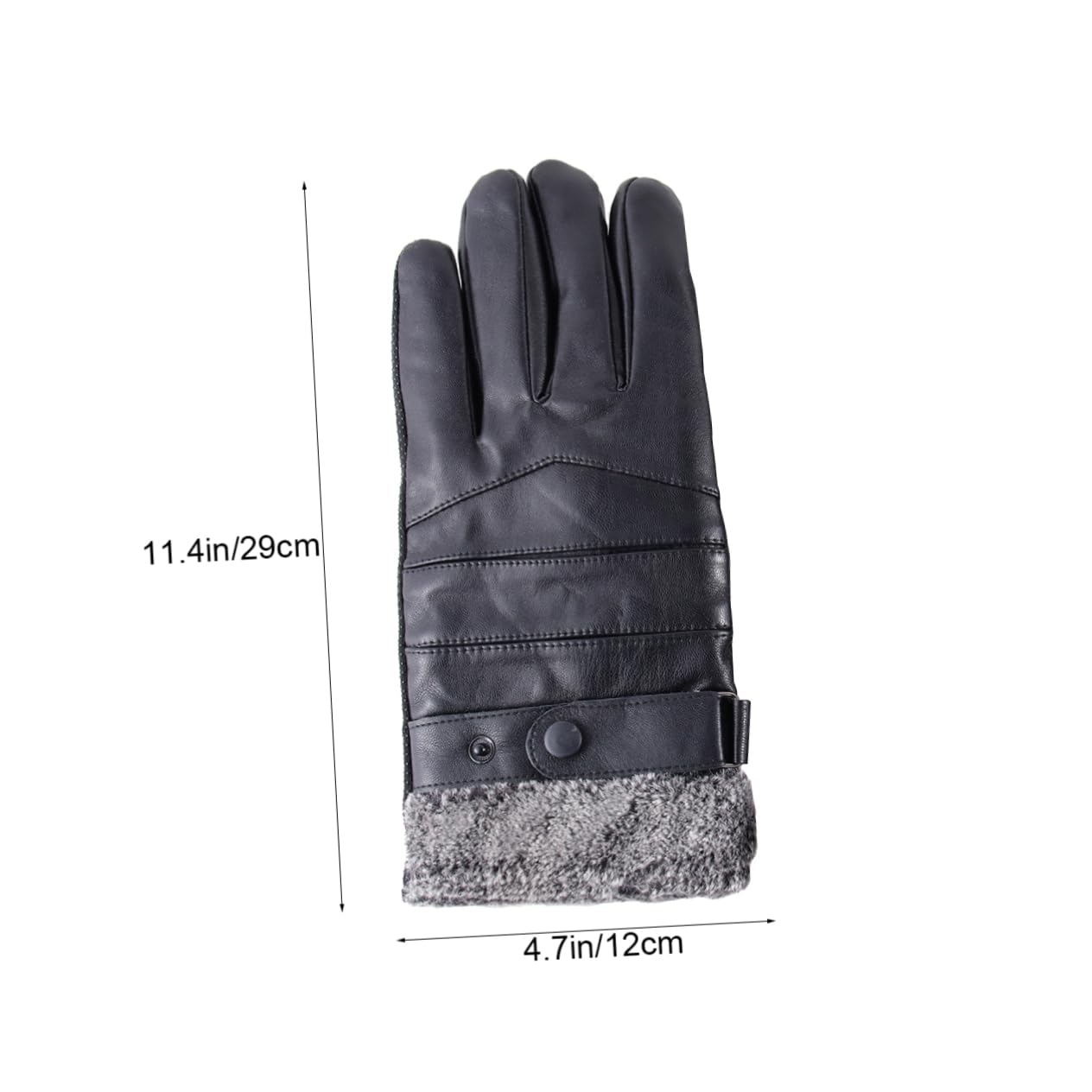 Milisten Touch Screen Warm Men's Winter Gloves Ski Climbing Biking Windproof Gloves Pu Leather for Men