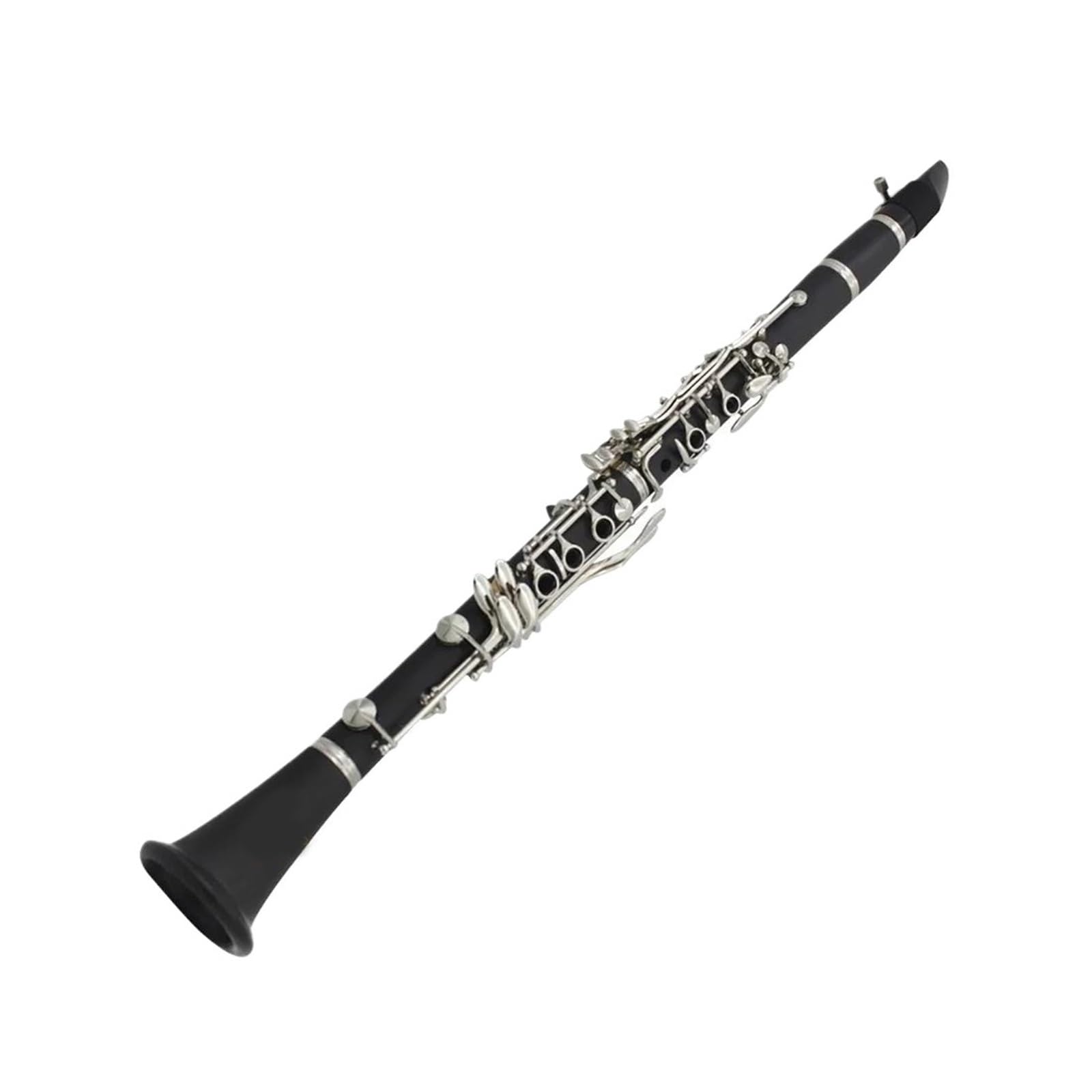 Clarinete Sib de baquelita de 17 teclas instrumento de viento madera profesional de ébano negro con caja y accesorios Tocando Clarinete